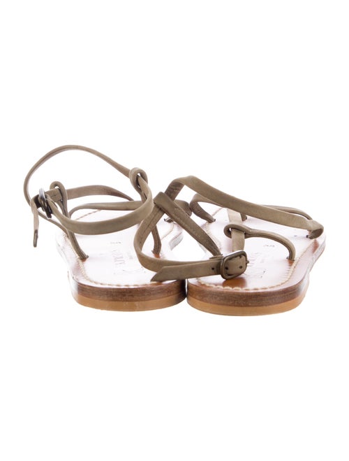 K.Jacques Leather T-Strap Sandals