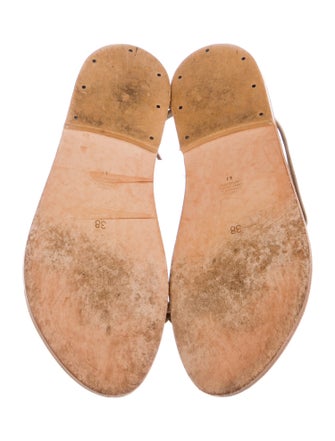 K.Jacques Leather T-Strap Sandals