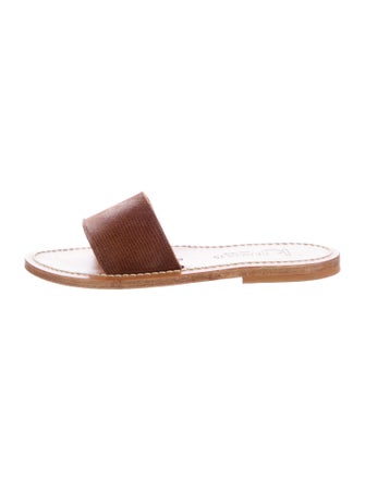 K.Jacques Leather Slides