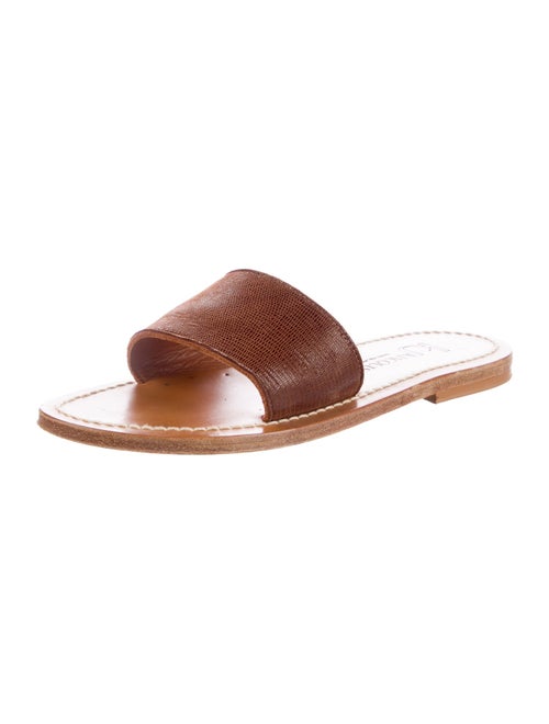 K.Jacques Leather Slides