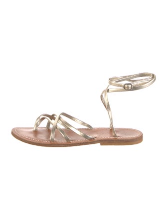 K.Jacques Leather Gladiator Sandals