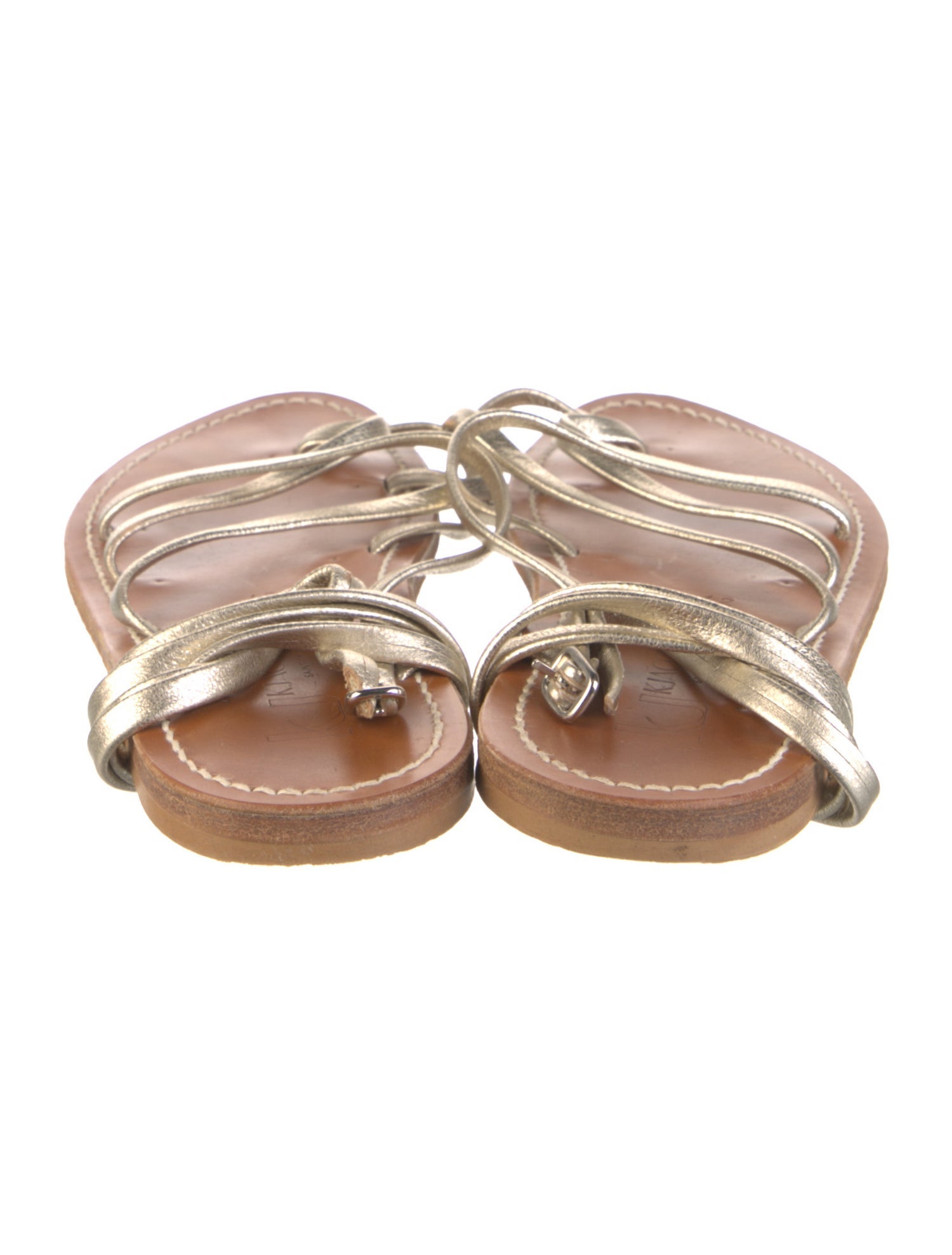 K.Jacques Leather Gladiator Sandals