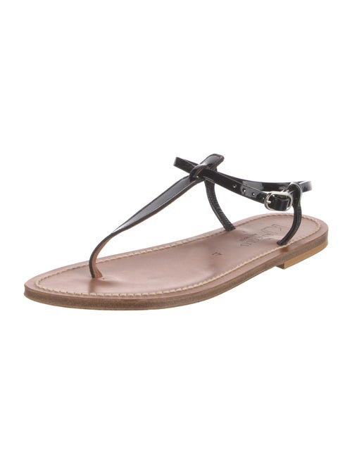 K.Jacques Patent Leather T-Strap Sandals
