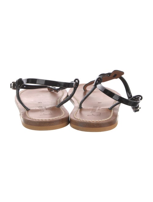 K.Jacques Patent Leather T-Strap Sandals