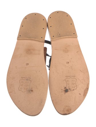 K.Jacques Patent Leather T-Strap Sandals