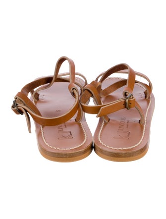 K.Jacques Leather Gladiator Sandals