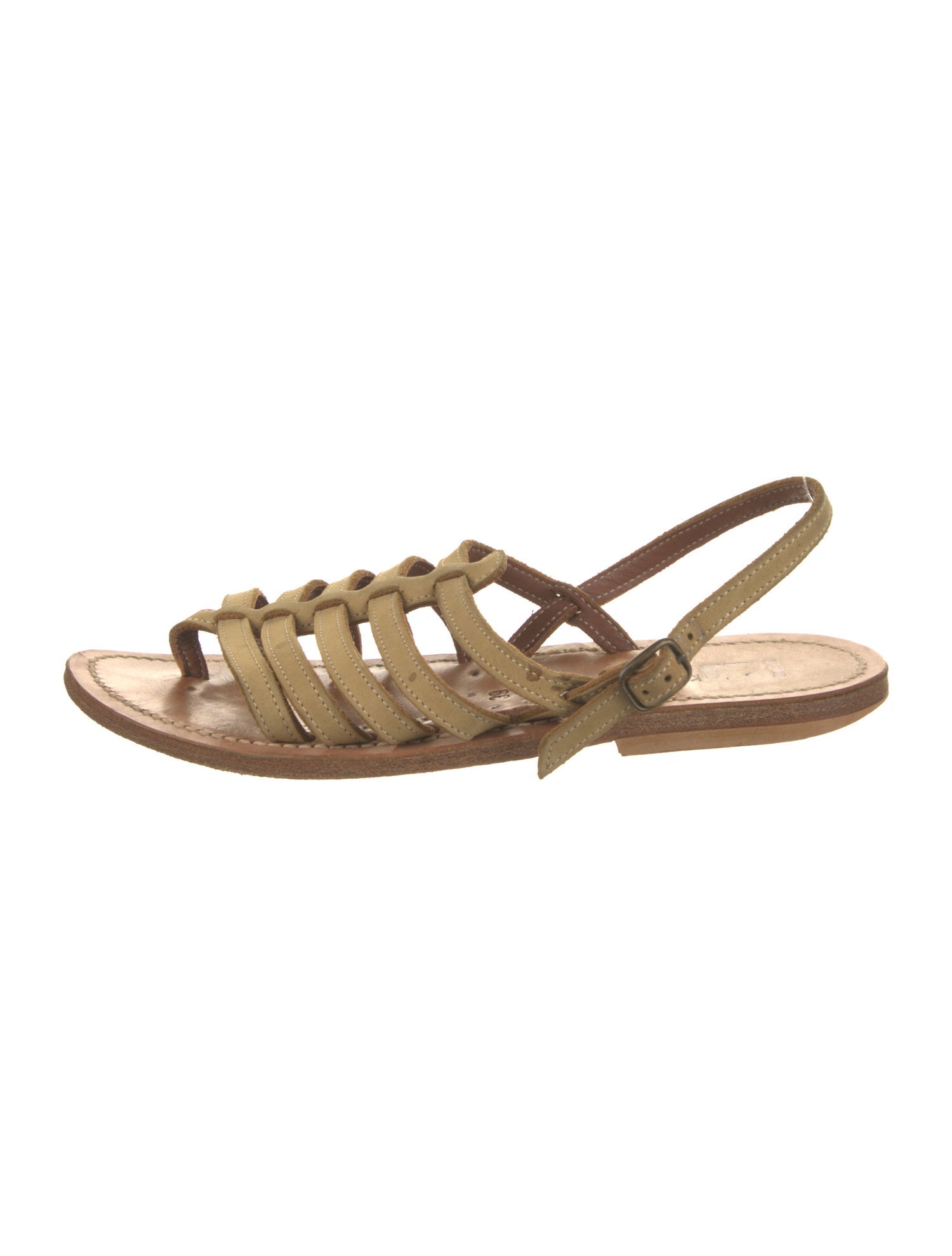 K.Jacques Leather Slingback Sandals