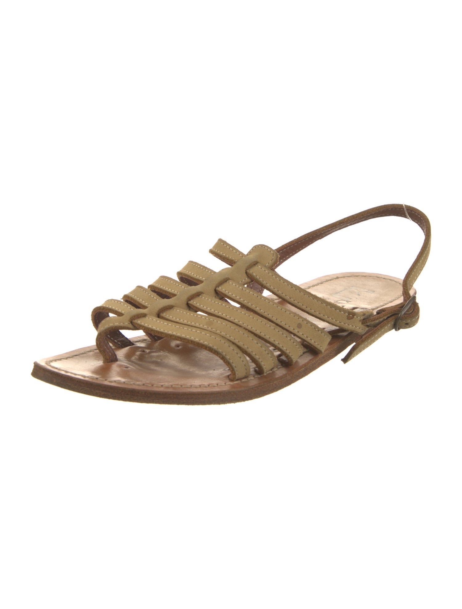 K.Jacques Leather Slingback Sandals