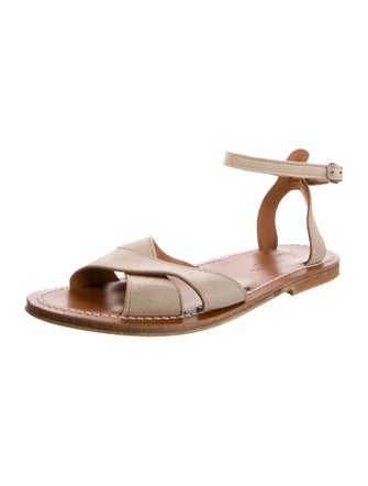 K.Jacques Leather Gladiator Sandals