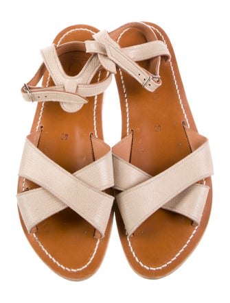 K.Jacques Leather Gladiator Sandals