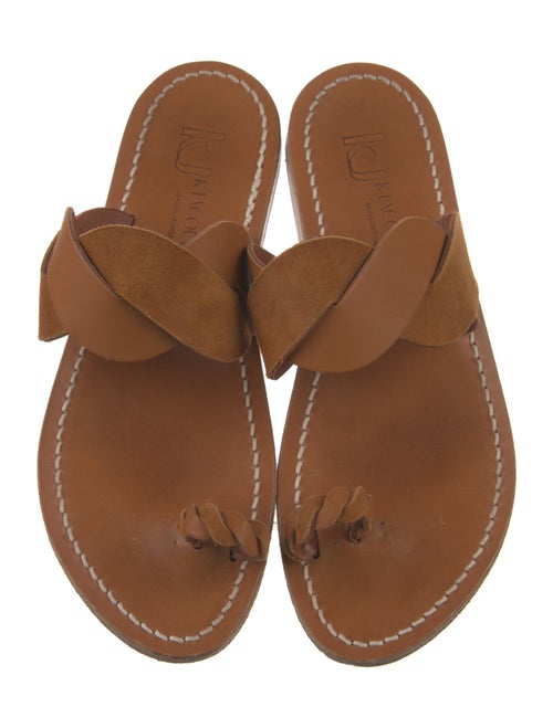 K.Jacques Leather Slides