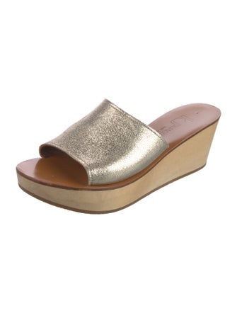 K.Jacques Leather Slides