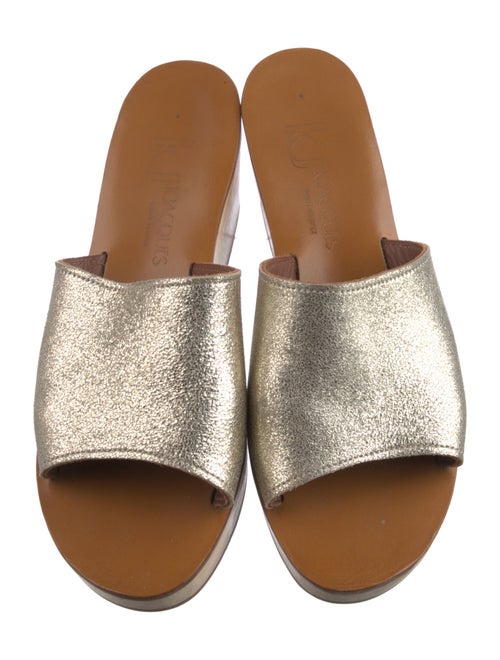 K.Jacques Leather Slides