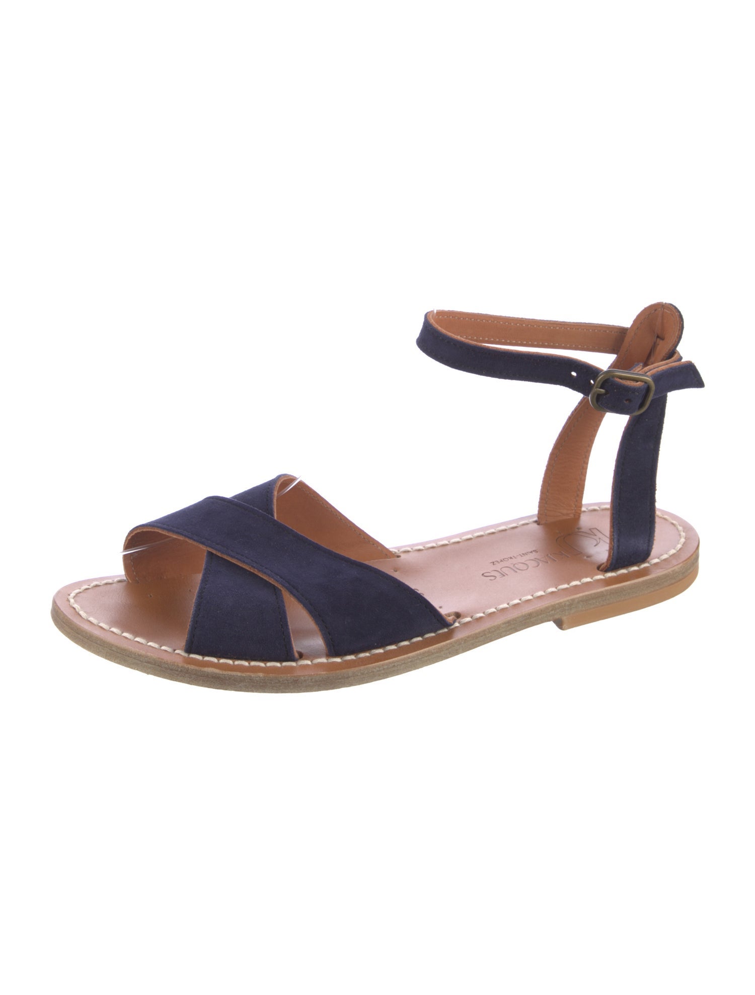 K.Jacques Suede Slingback Sandals