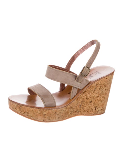 K.Jacques Suede Slingback Sandals