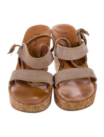 K.Jacques Suede Slingback Sandals