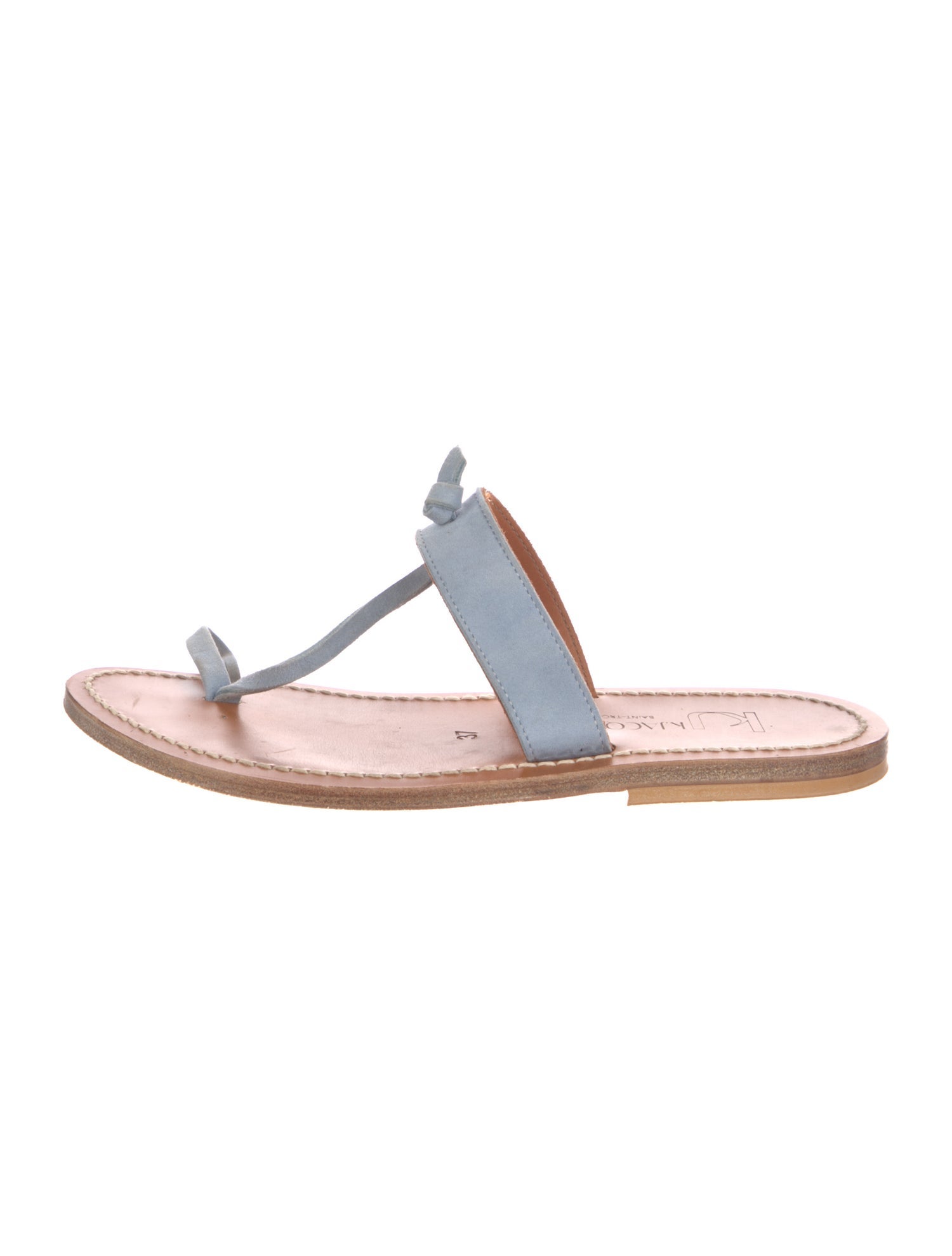 K.Jacques Suede T-Strap Sandals
