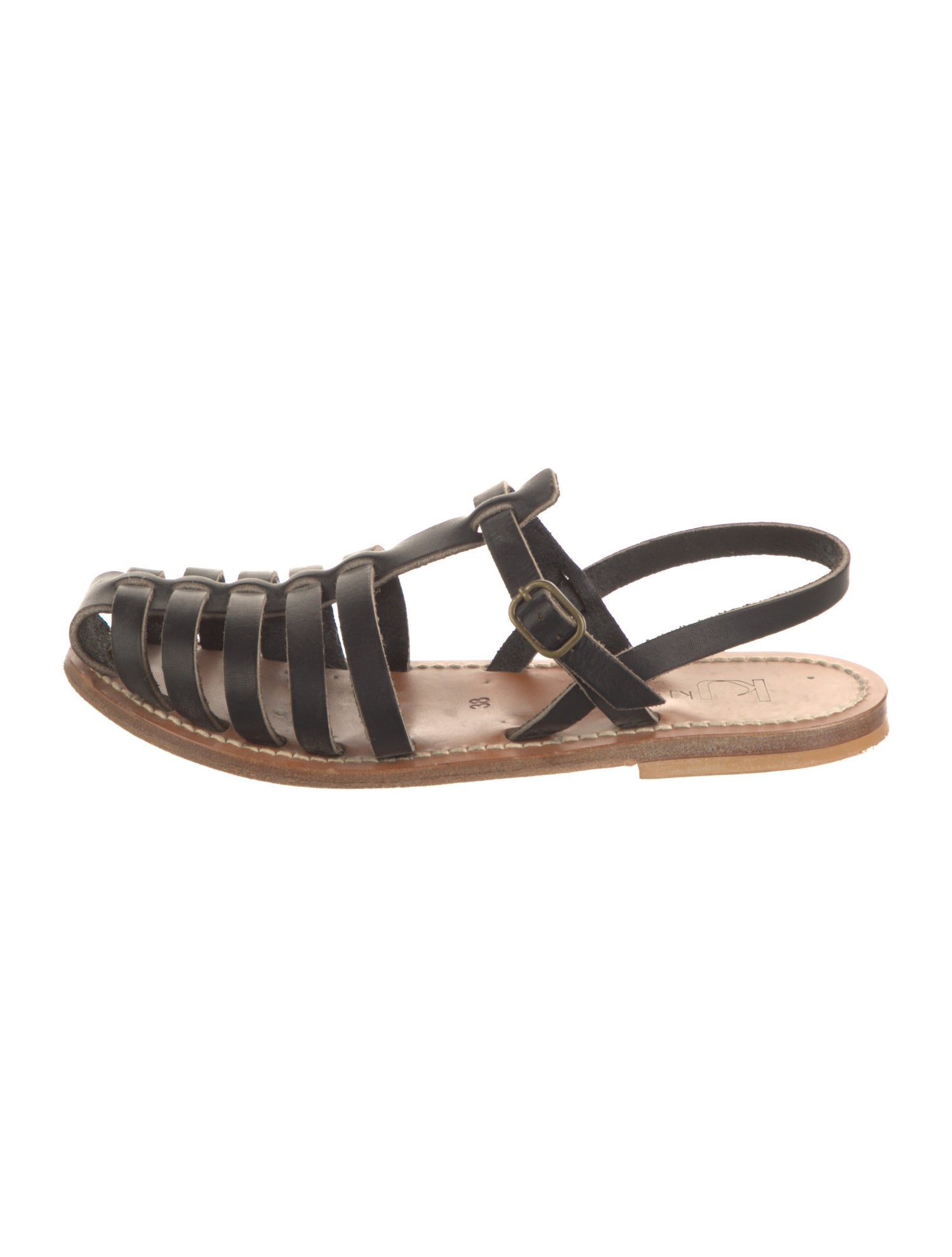K.Jacques Leather Gladiator Sandals