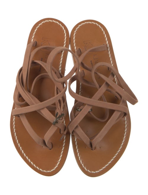 K.Jacques Leather Gladiator Sandals