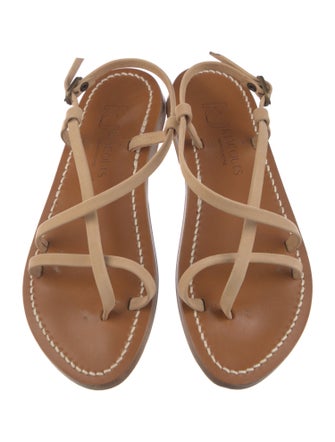K.Jacques Leather Slingback Sandals