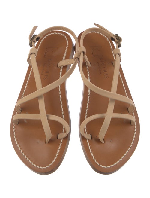 K.Jacques Leather Slingback Sandals