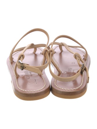K.Jacques Leather Slingback Sandals