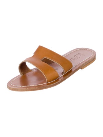 K.Jacques Leather Slides