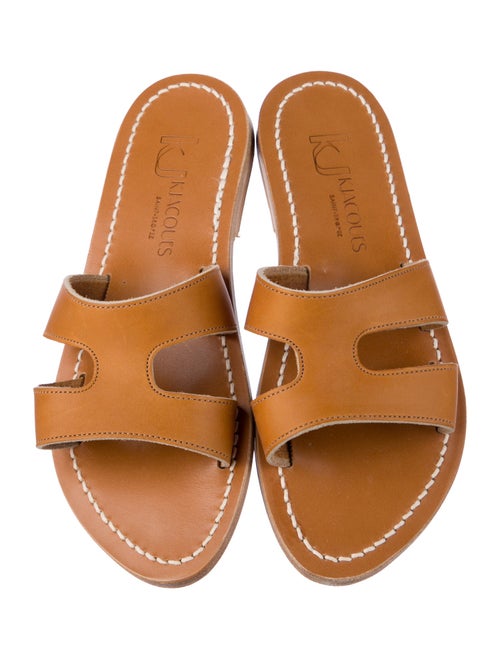 K.Jacques Leather Slides
