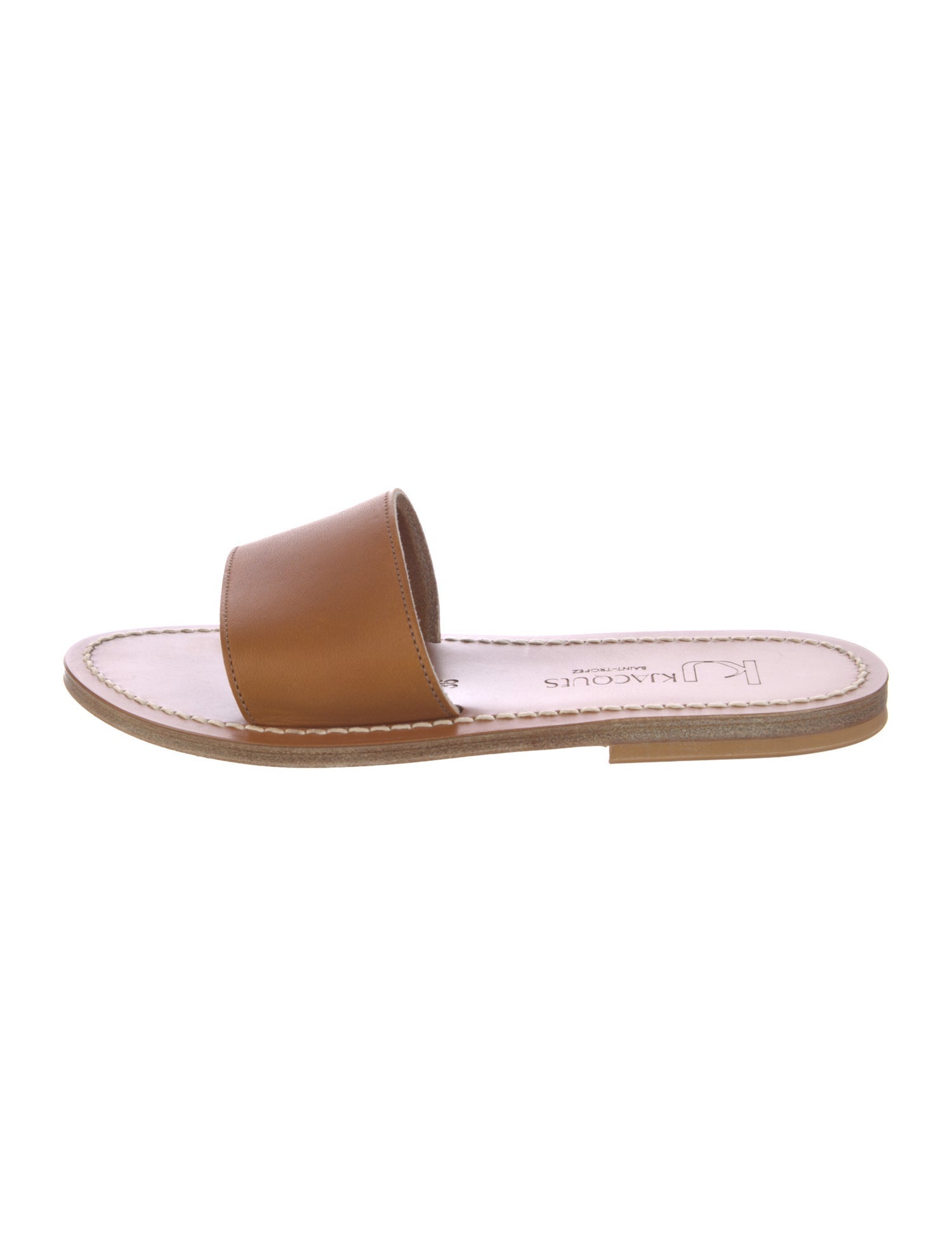 K.Jacques Leather Slides