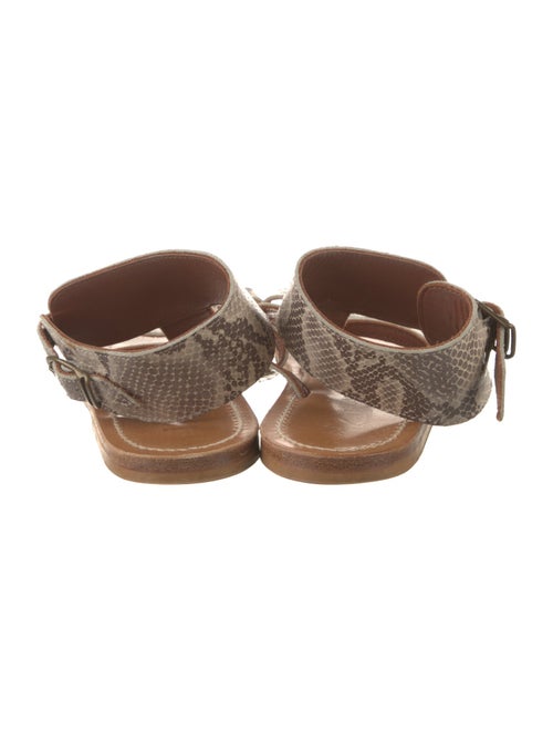 K.Jacques Leather Floral Print Gladiator Sandals