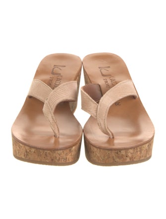 K.Jacques Leather Slides