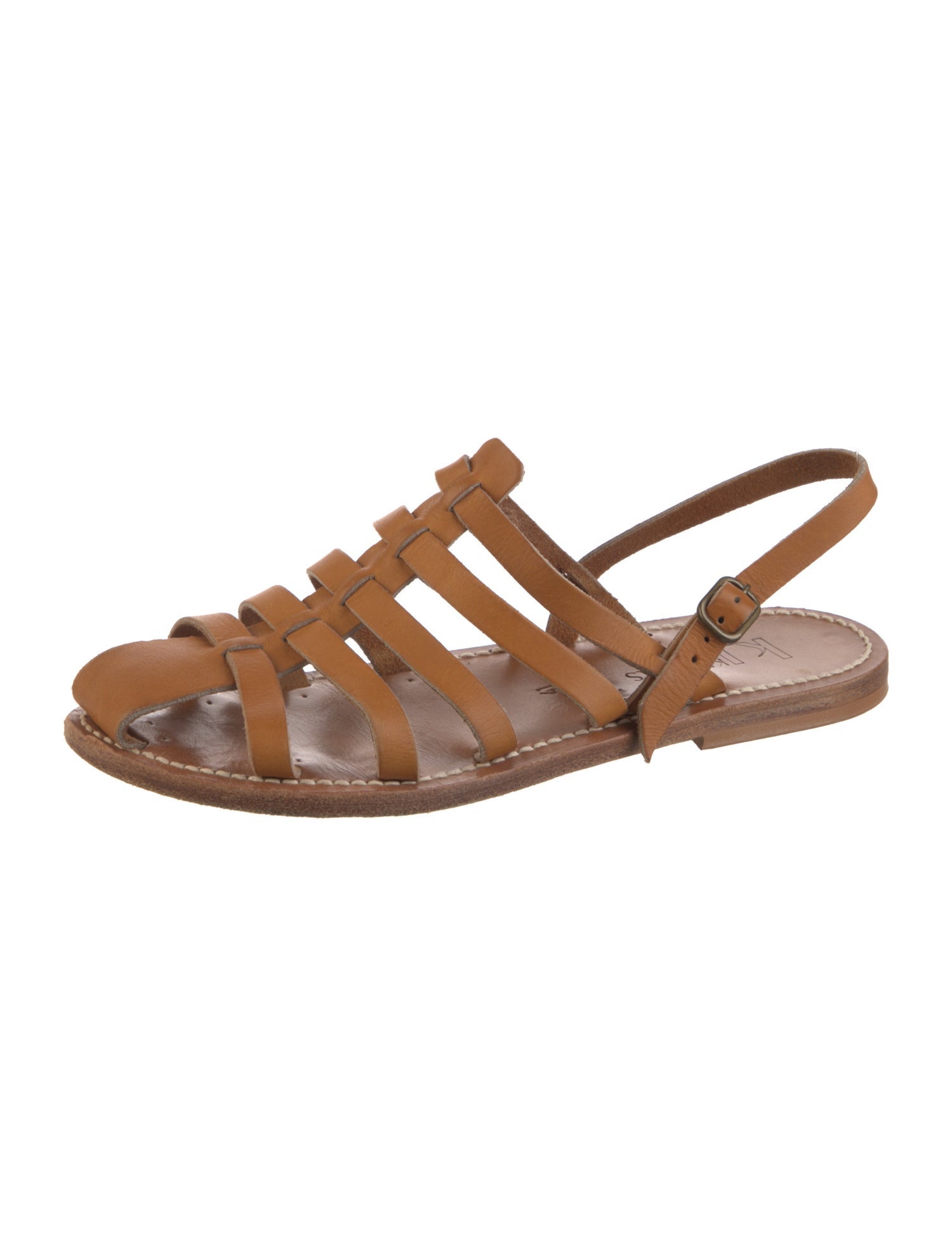 K.Jacques Leather Gladiator Sandals