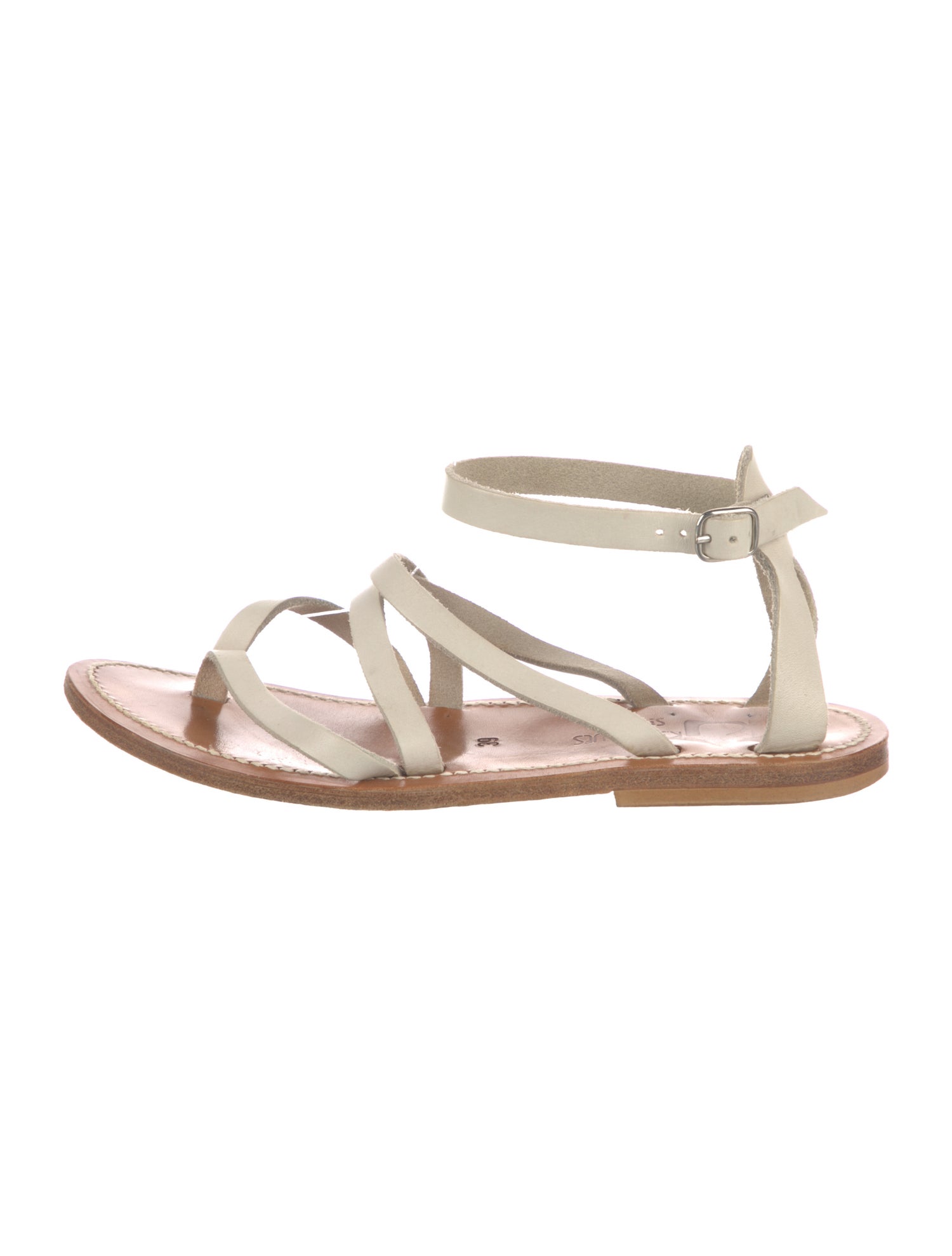 K.Jacques Leather Gladiator Sandals