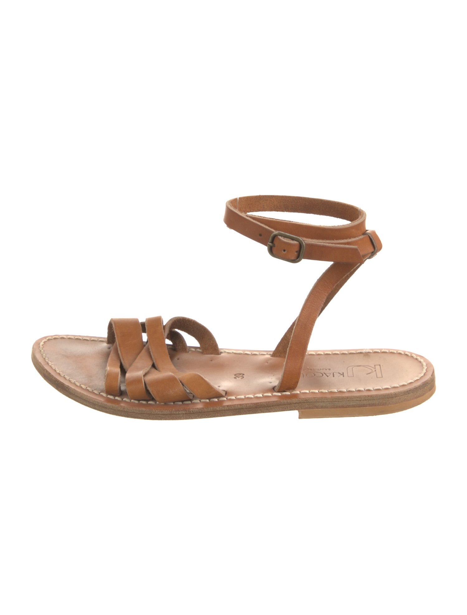 K.Jacques Leather Gladiator Sandals