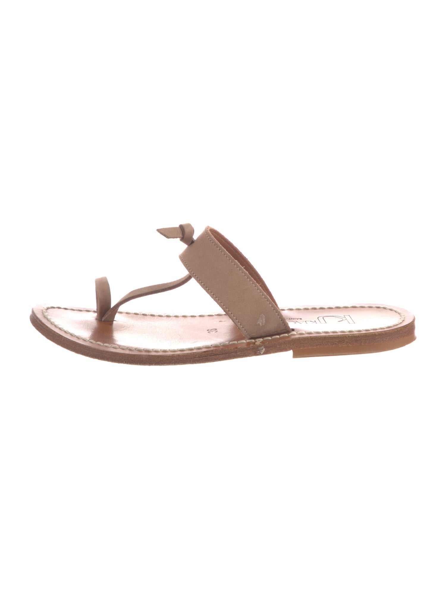 K.Jacques Suede T-Strap Sandals