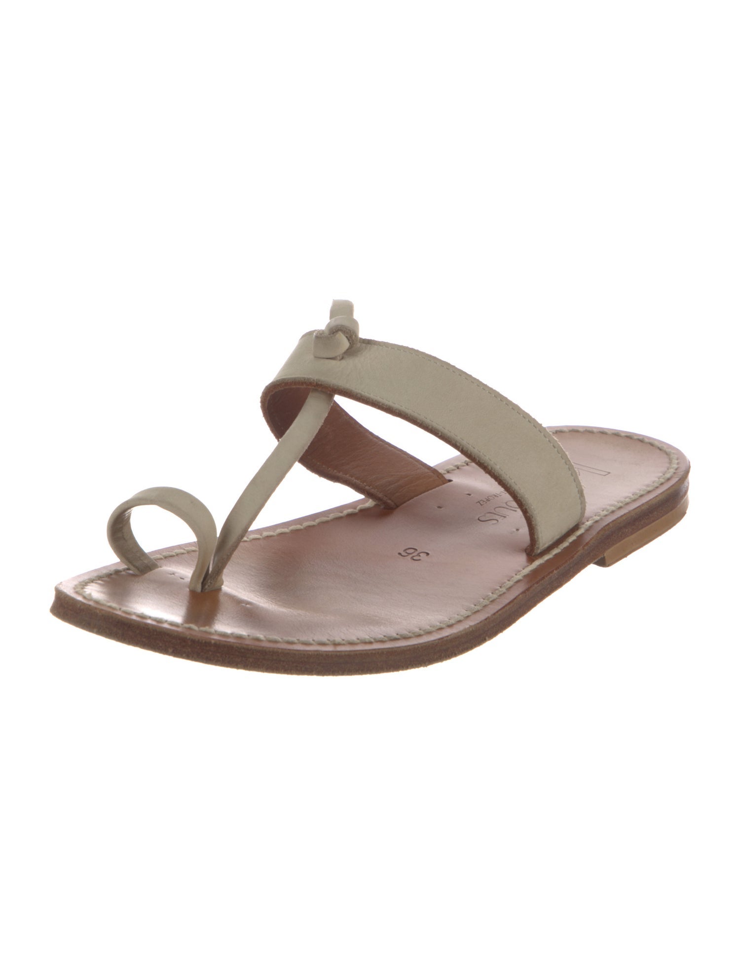 K.Jacques Leather Slides