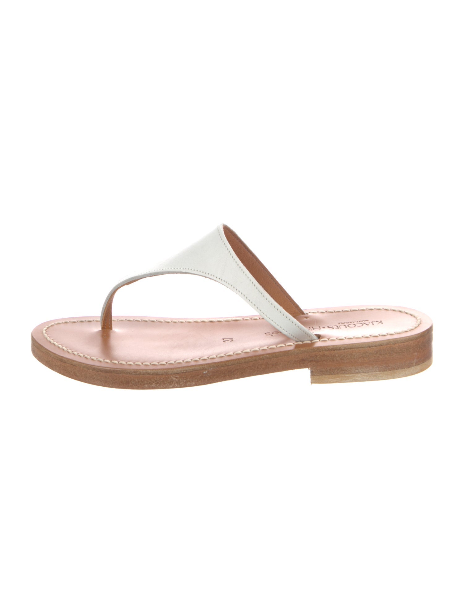 K.Jacques Leather Flip Flops