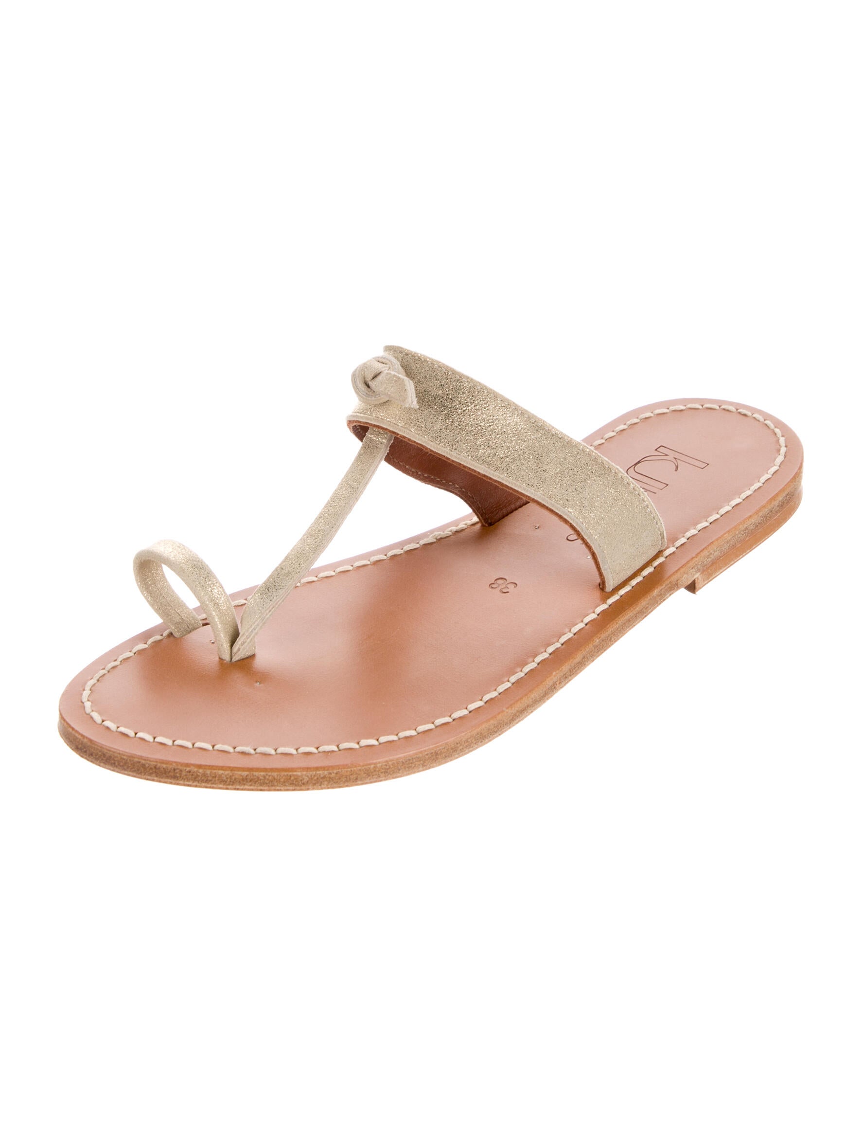 K.Jacques Leather Flip Flops