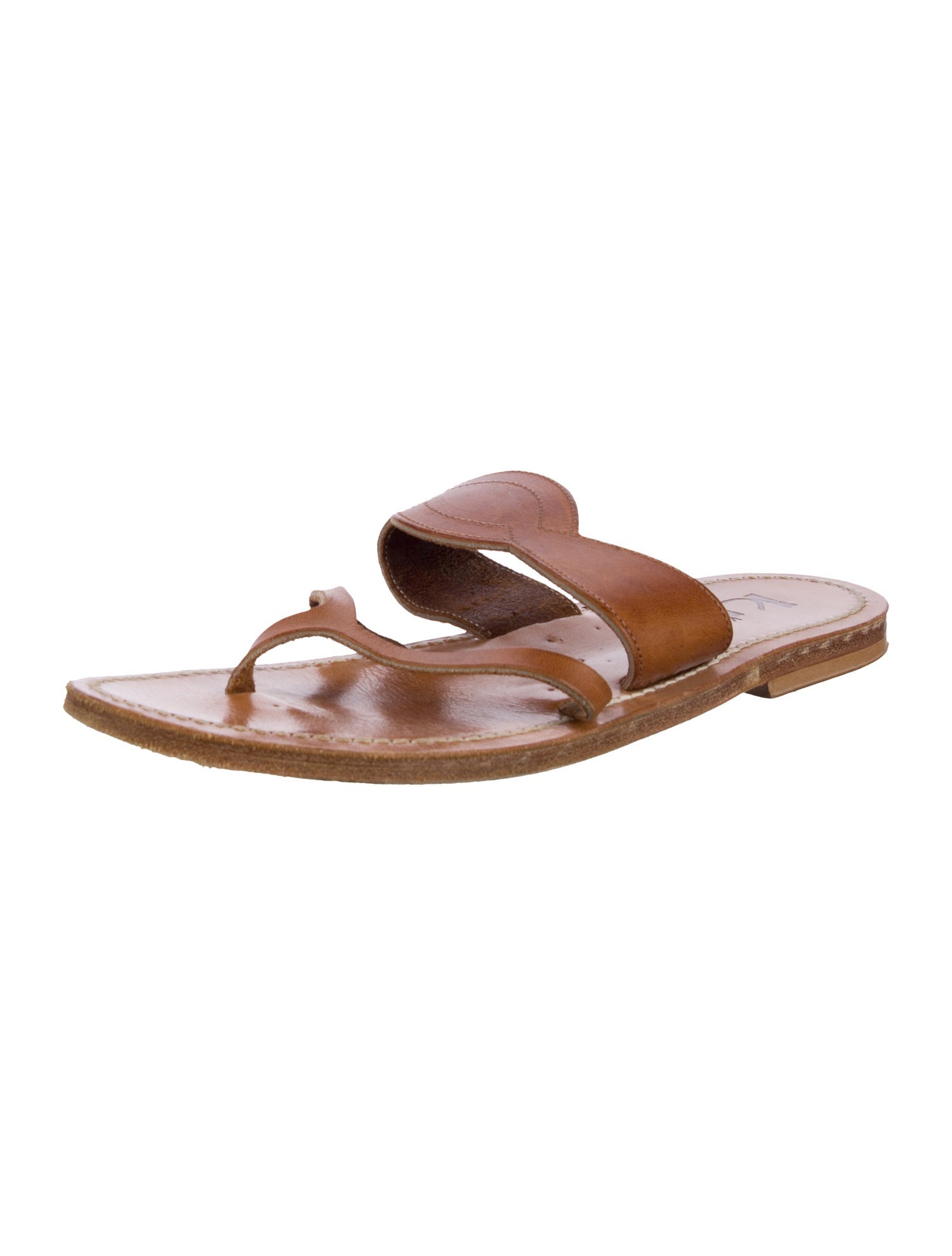 K.Jacques Leather Slides