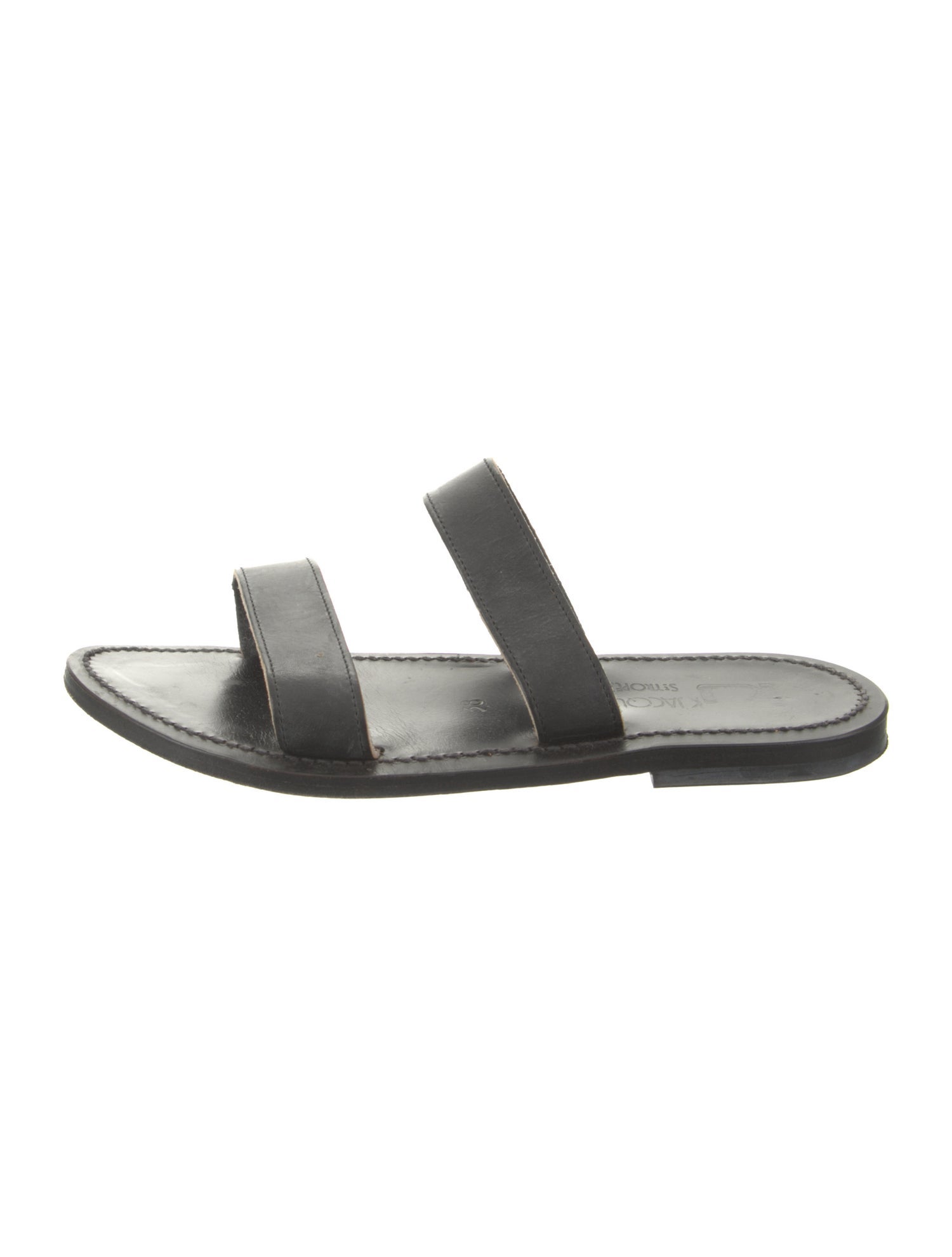 K.Jacques Leather Slides