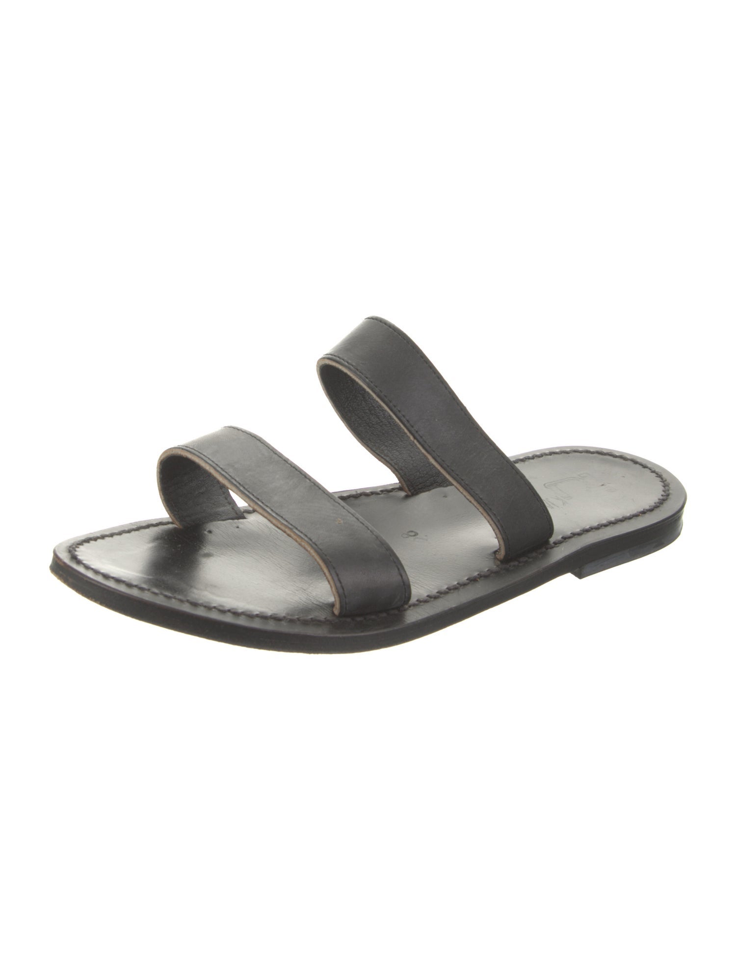 K.Jacques Leather Slides