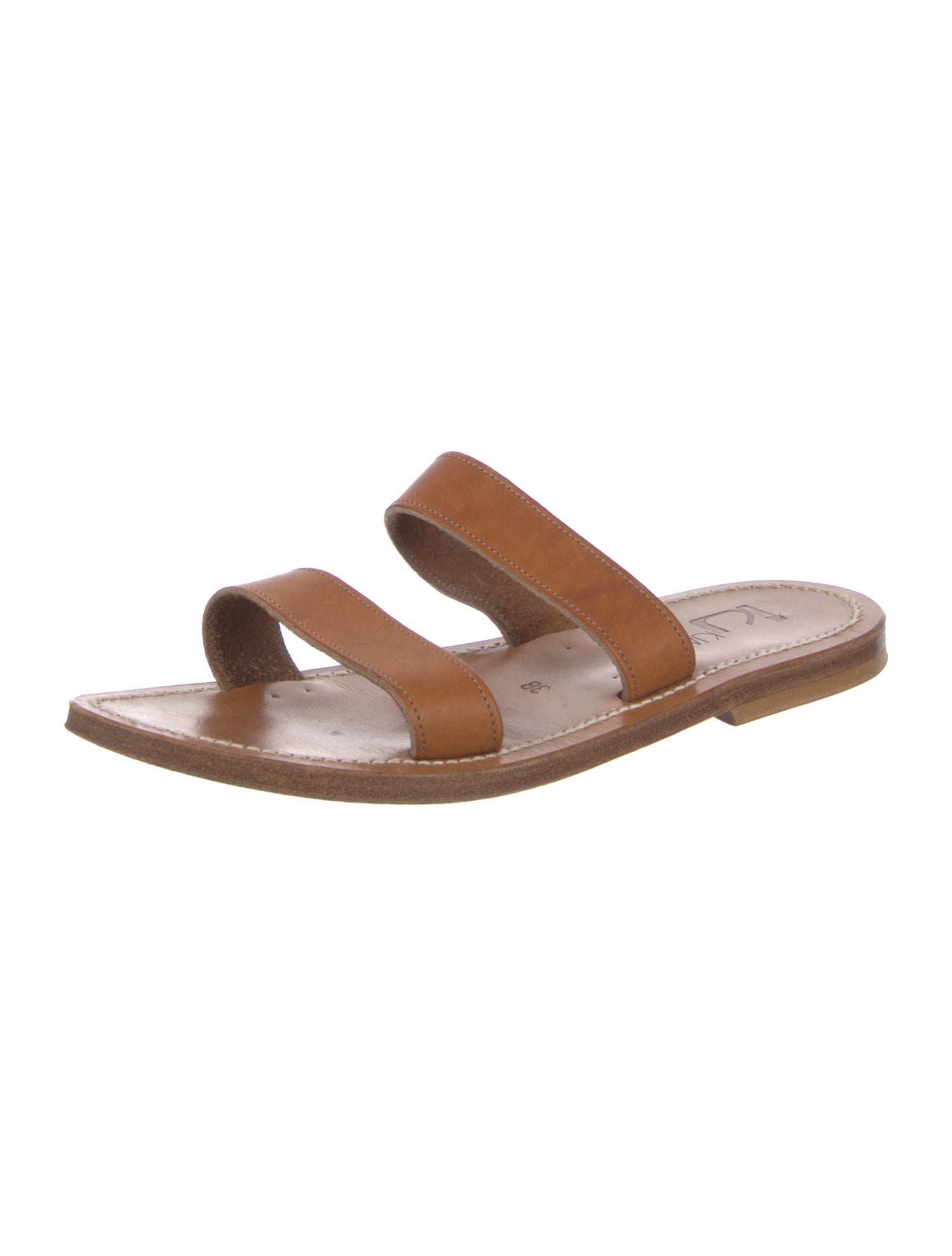 K.Jacques Leather Slides