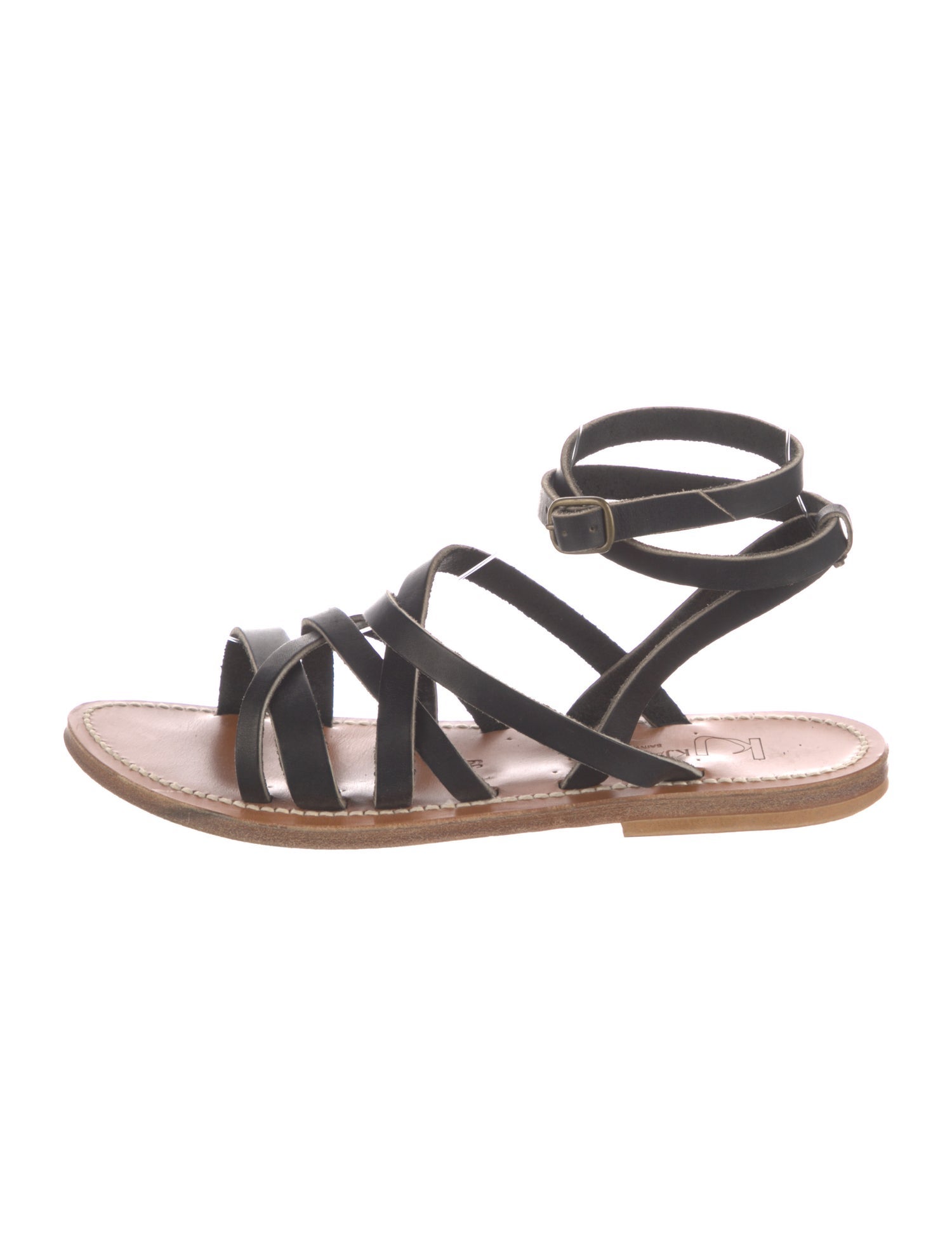 K.Jacques Leather Gladiator Sandals