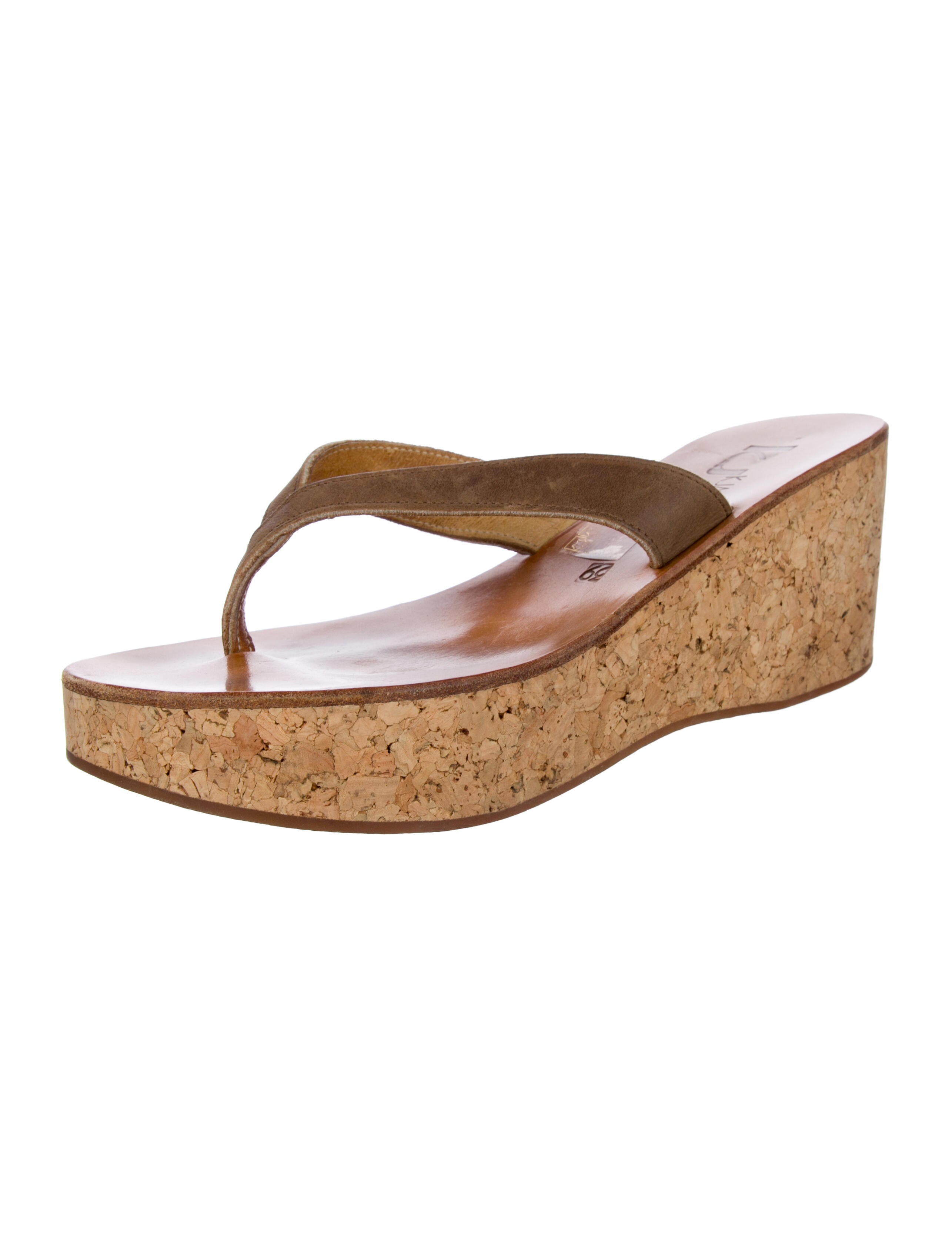 K.Jacques Suede Colorblock Pattern Slides