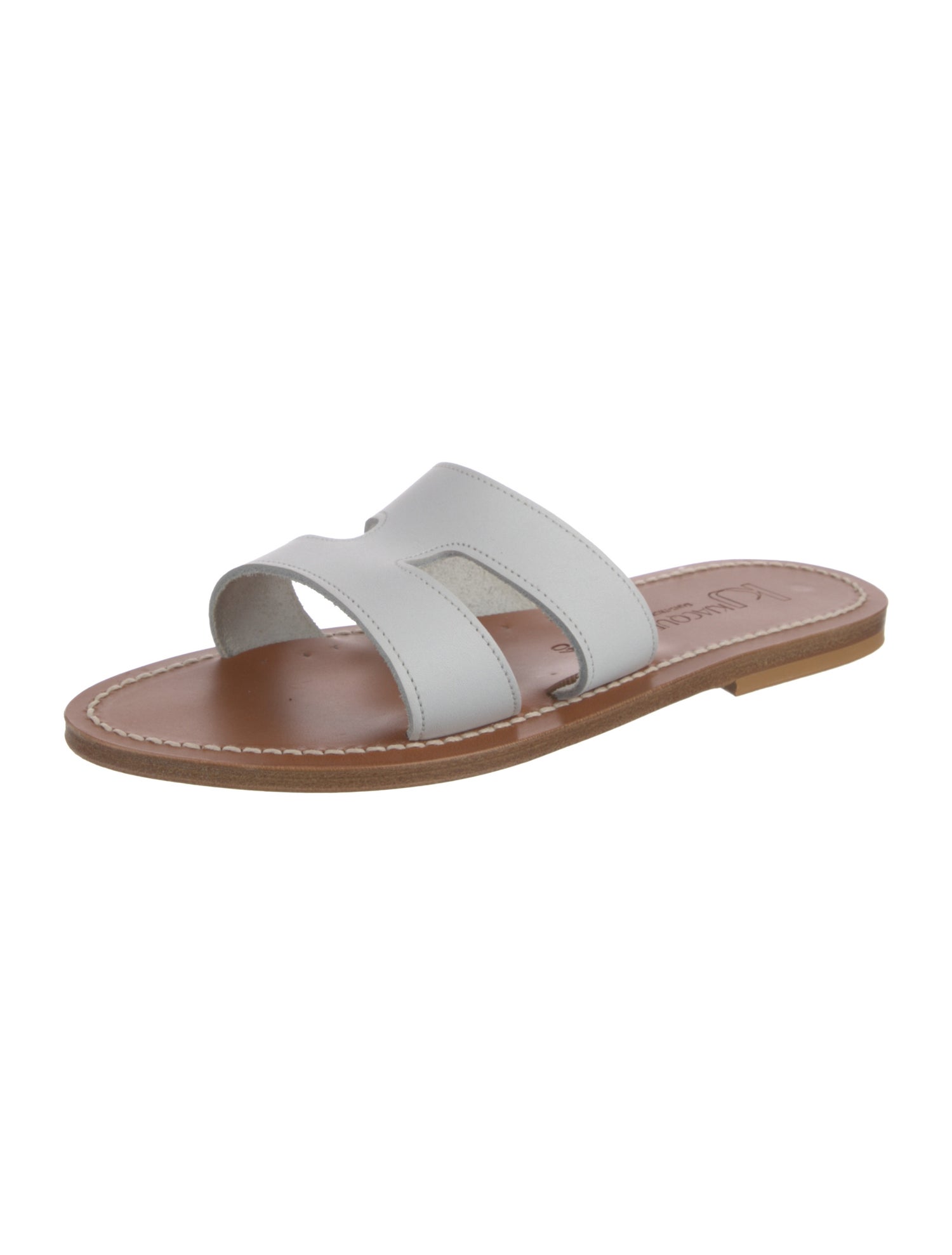 K.Jacques Leather Slides