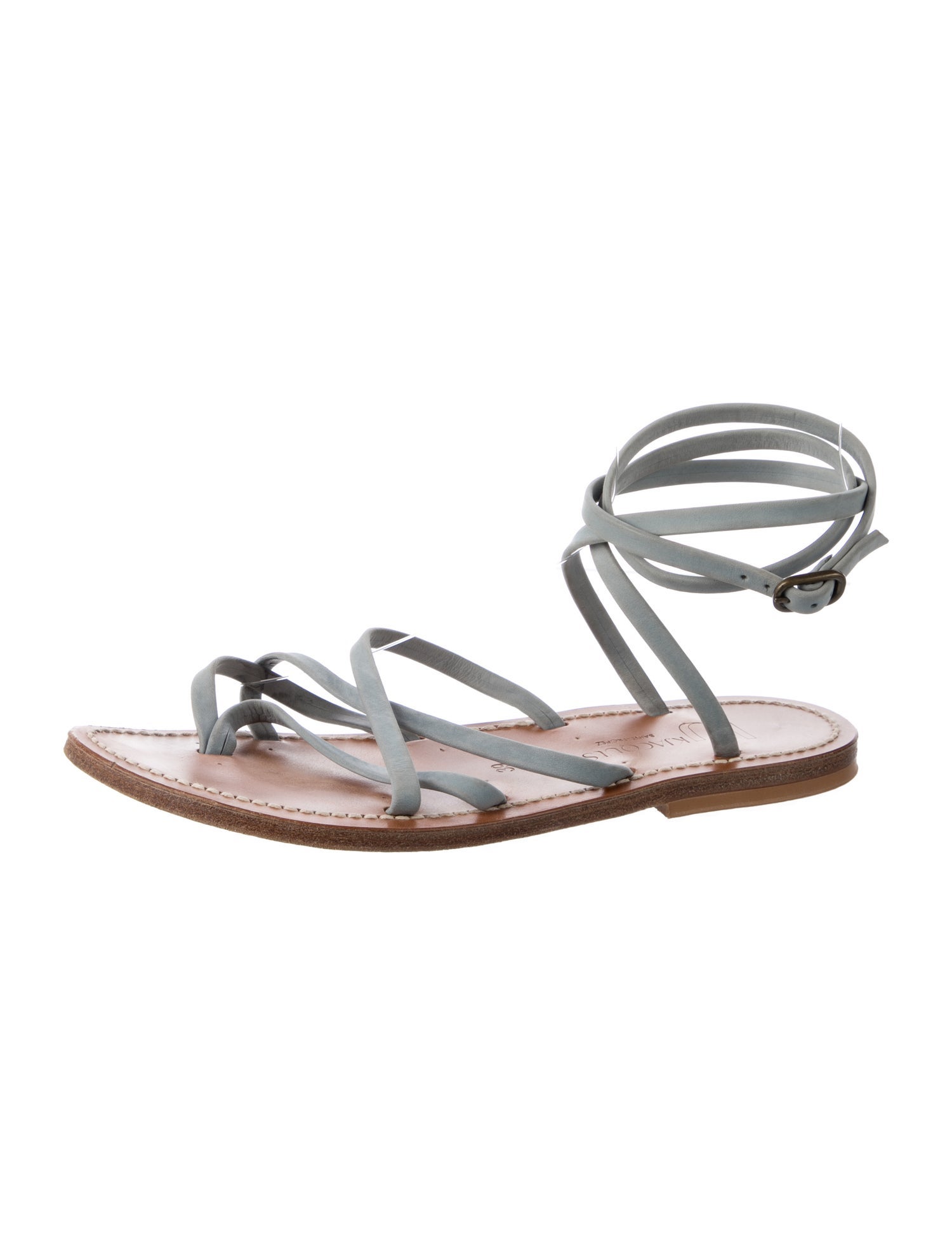 K.Jacques Leather Gladiator Sandals
