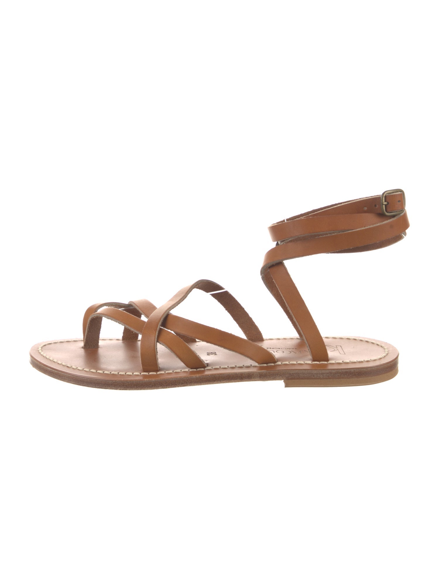 K.Jacques Leather Gladiator Sandals