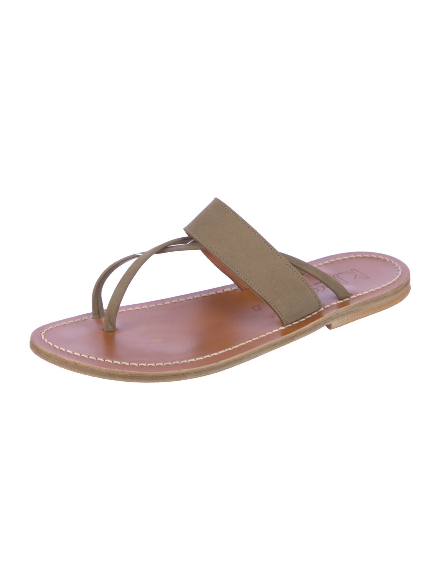 K.Jacques Leather Slides