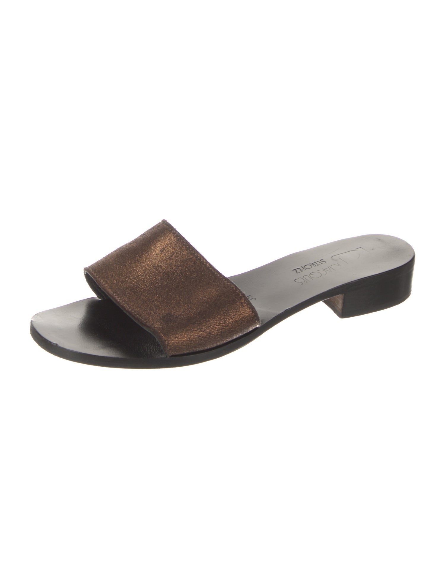 K.Jacques Suede Slides