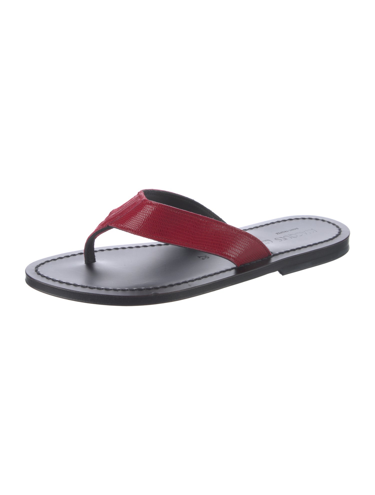 K.Jacques Leather Slides